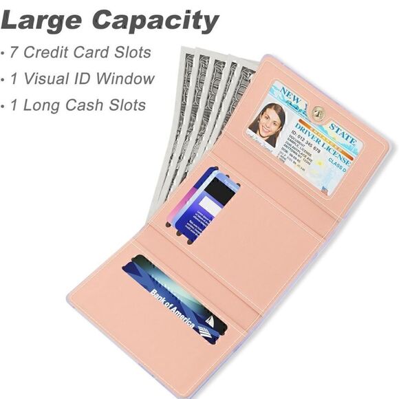 NWT. 🏈 SF 49ers Credit Card Wallet Slim Wallet with 7 Card Slots & ID Window. - Picture 4 of 7